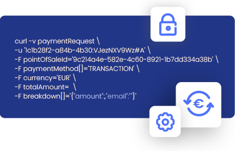 Illusration qui montre le code d'une payment request
