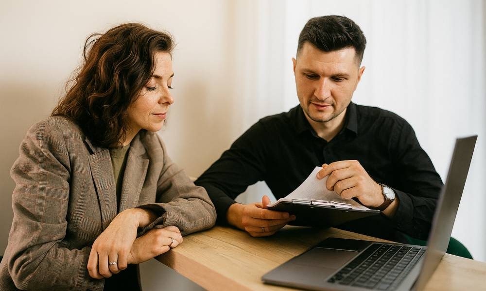 cycle order-to-cash : 2 collègues qui traitent des flux d'encaissement clients